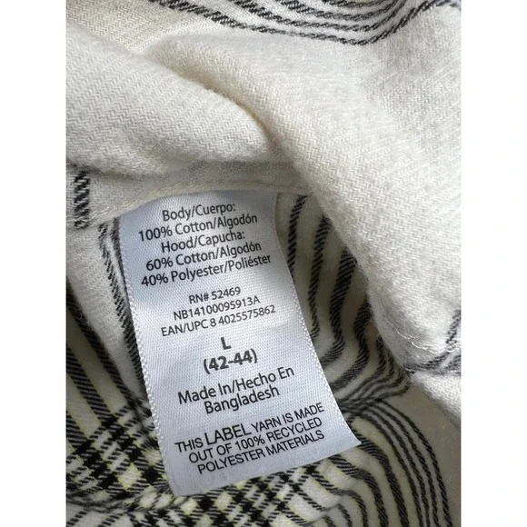 No Boundaries Oversized Flannel Shirt Jacket Hoodie Mens Large Plaid - Picture 4 of 4